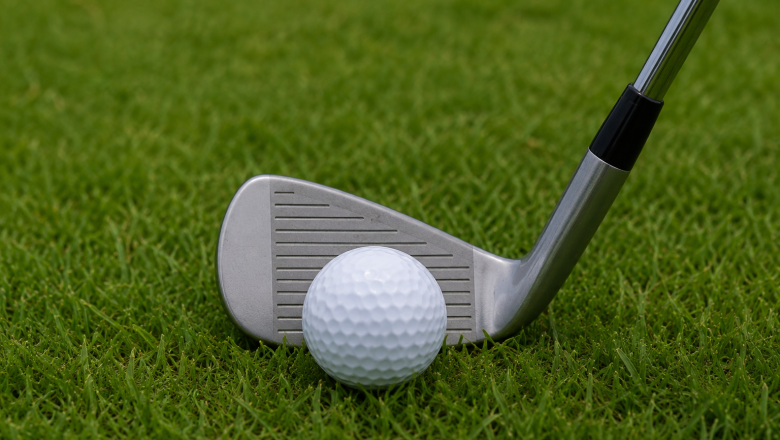 Golfplatz, © Beispielbild KI-erstellt Ein Golfschläger und ein Golfball auf grünem Rasen.