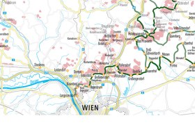 Karte Weinstraße Weinviertel Süd, © Arge Kartographie