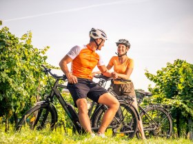 Kurze Rast zwischen Weinreben, &copy; POV / Robert Herbst